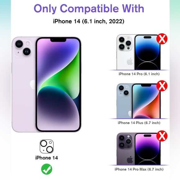 Fabunor Tempered Glass Screen Protector Compatible with iPhone 14 (6.1 inch 2022 - Picture 8 of 13